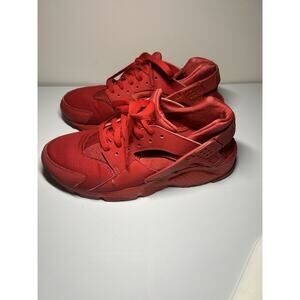 Nike Huarache Sneakers 654275-600 Youth Triple Red Running Shoes Size 7Y Kid